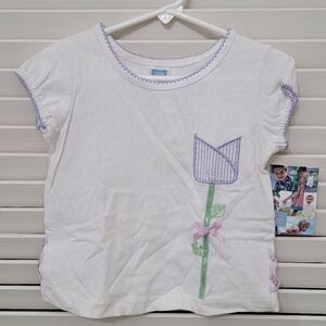 Little Me "Just Darling T" Embroidered Flower and Ribbon 3T